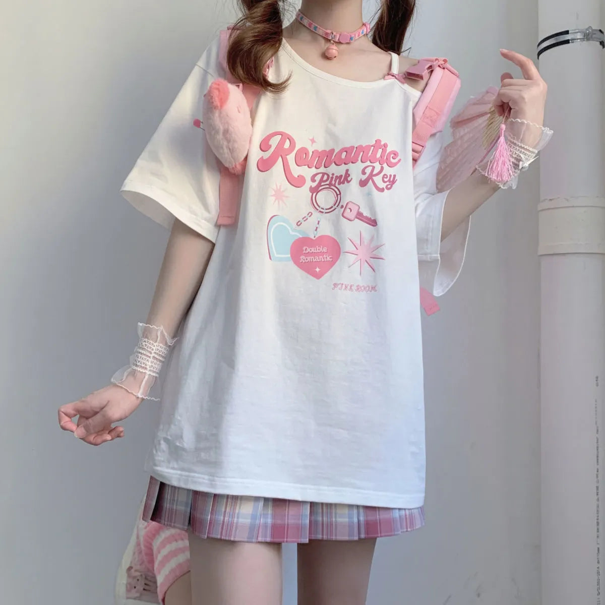 Kawaii Off-Shoulder Graphic Tee for Women - T-Shirts - Shirts & Tops - 18 - 2024