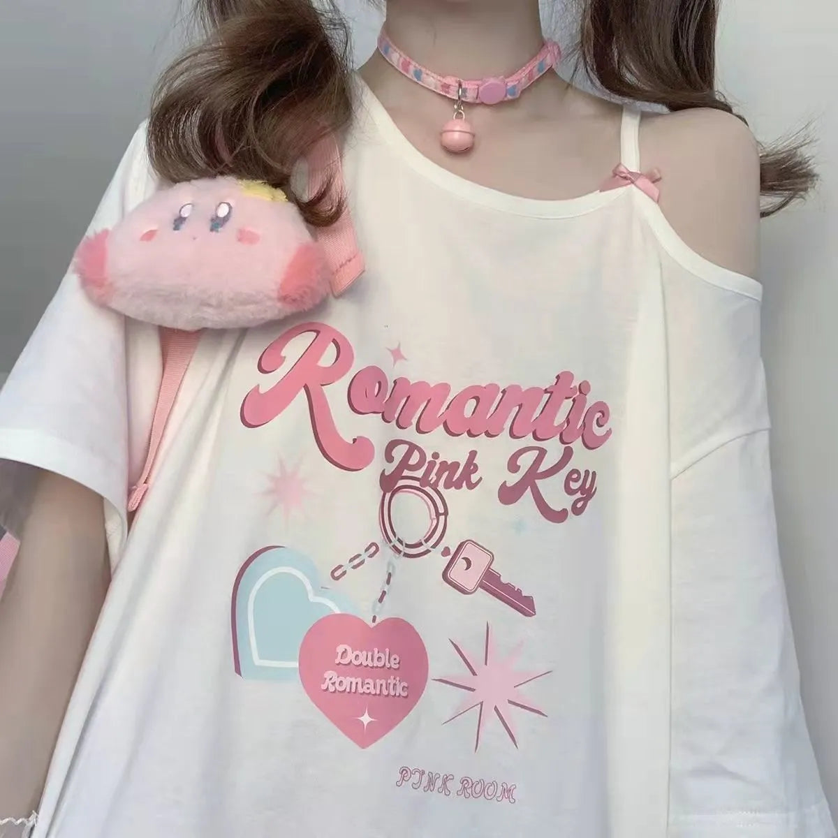 Kawaii Off-Shoulder Graphic Tee for Women - T-Shirts - Shirts & Tops - 22 - 2024