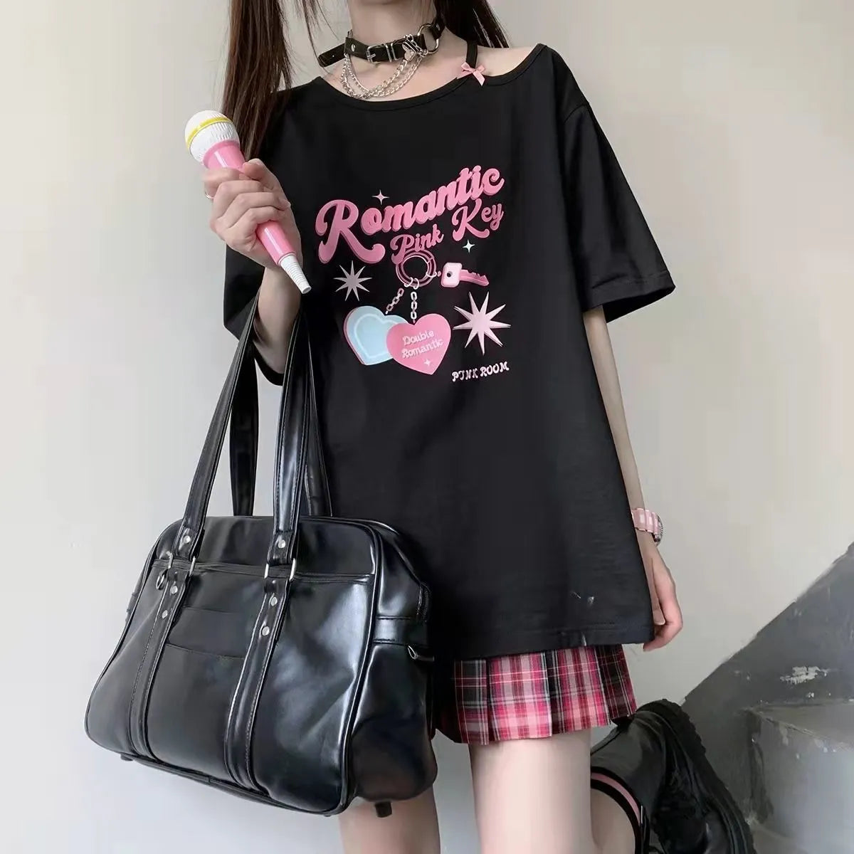 Kawaii Off-Shoulder Graphic Tee for Women - T-Shirts - Shirts & Tops - 12 - 2024