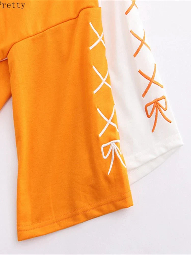 Kawaii Orange Harajuku Shirt - T-Shirts - Shirts & Tops - 3 - 2024