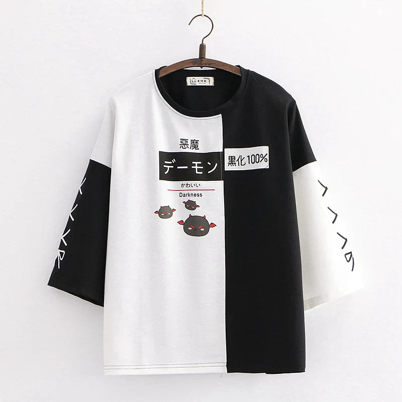 Kawaii Orange Harajuku Shirt - black / One Size - T-Shirts - Shirts & Tops - 6 - 2024