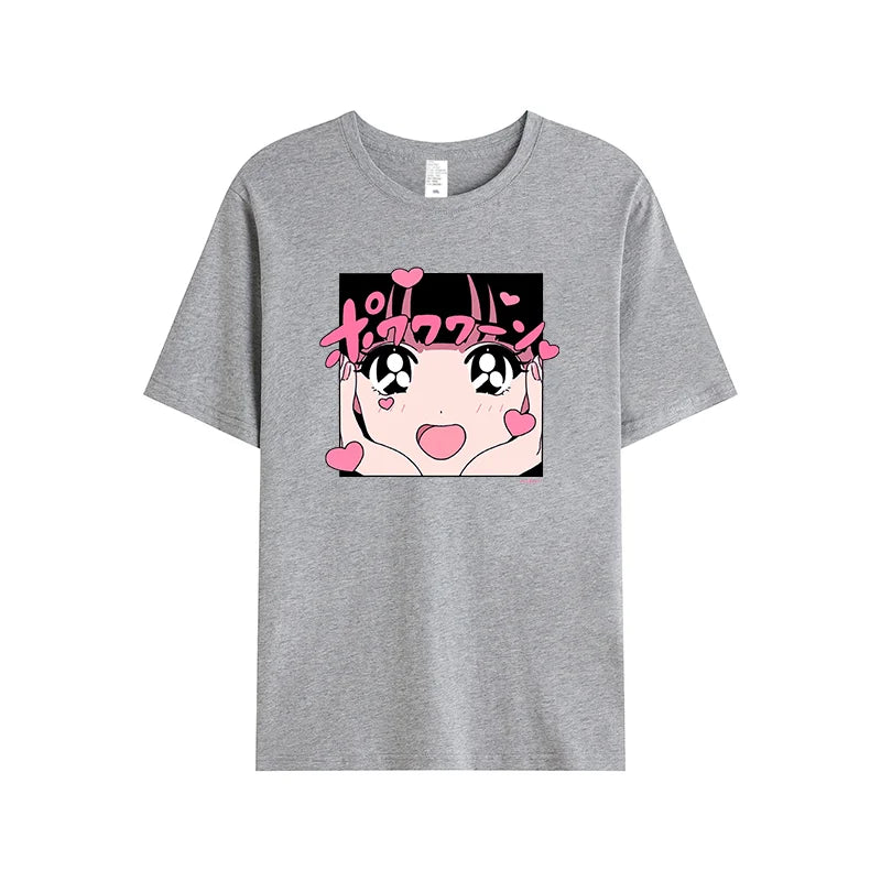 Kawaii Short Sleeve Top - Gray / 3XL - T-Shirts - Shirts & Tops - 3 - 2024