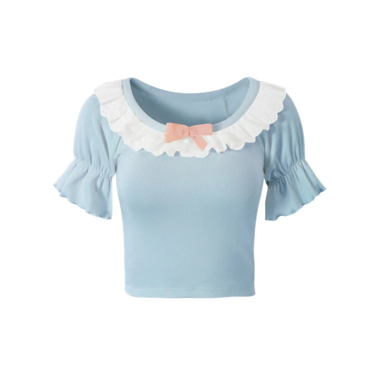 Kawaii Sweet Lace T-Shirt - Blue / S - T-Shirts - Shirts & Tops - 7 - 2024