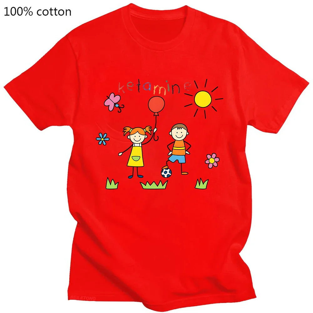 Ketamine Dreamscape Oversized Cartoon Tee - Red / XS - T-Shirts - Clothing Tops - 13 - 2024