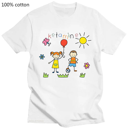 Ketamine Dreamscape Oversized Cartoon Tee - White / XS - T-Shirts - Clothing Tops - 7 - 2024