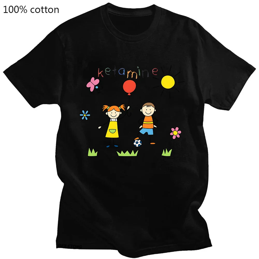 Ketamine Dreamscape Oversized Cartoon Tee - Black / XS - T-Shirts - Clothing Tops - 8 - 2024