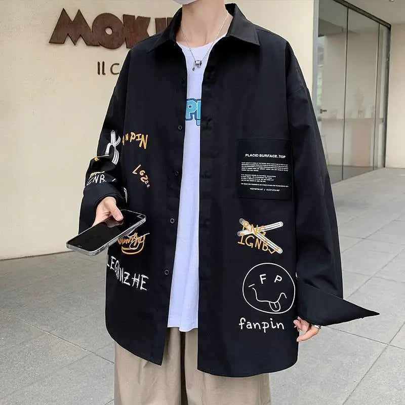 Korean Style Men’s Casual Shirt - Black / M - T-Shirts - Shirts & Tops - 7 - 2024