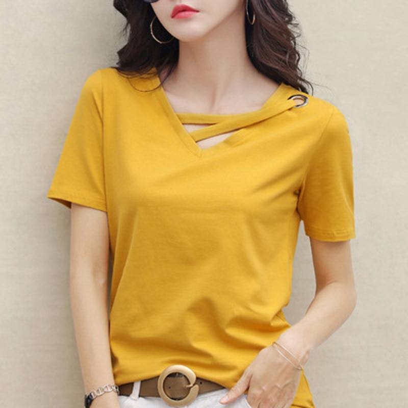 Korean Summer T-Shirt - Yellow / XXL - T-Shirts - Shirts & Tops - 15 - 2024