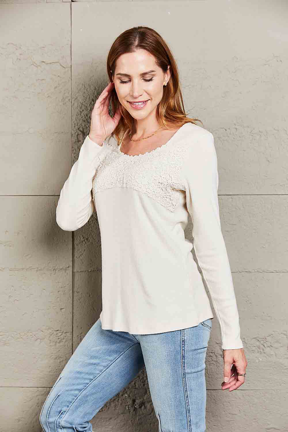Lace Crochet Long Sleeve Top - T-Shirts - Shirts & Tops - 3 - 2024