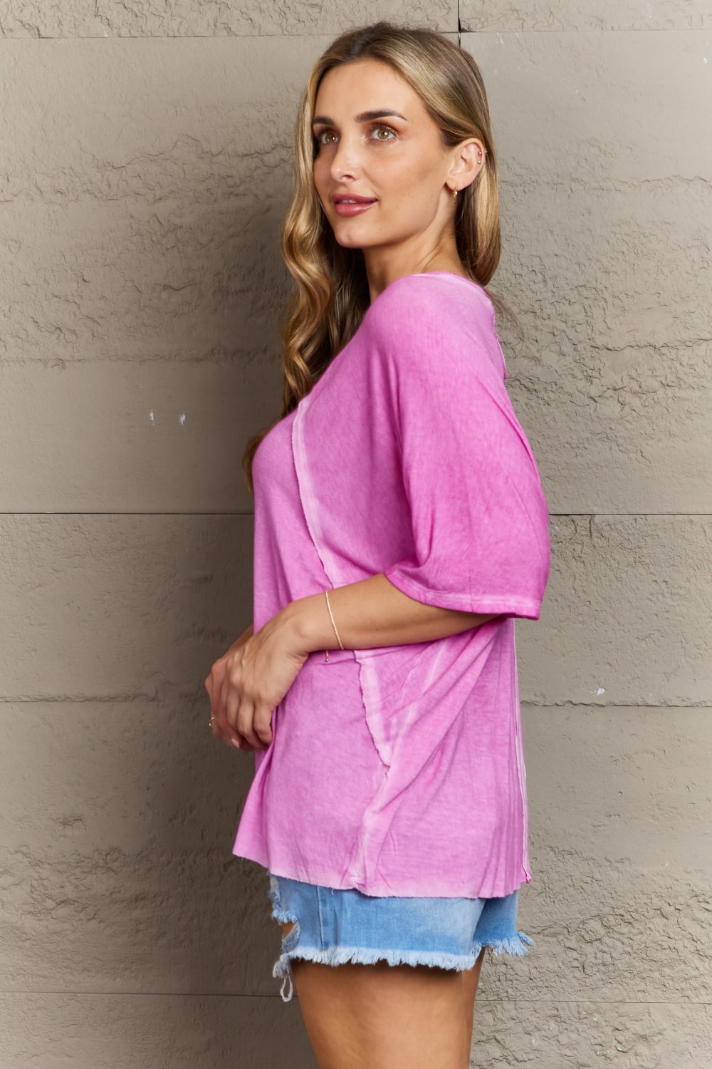 Laid Back Washed Boat Neck Top - T-Shirts - Shirts & Tops - 3 - 2024