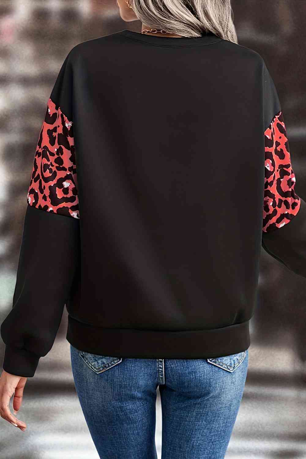 Leopard Dropped Shoulder Sweatshirt - T-Shirts - Shirts & Tops - 6 - 2024