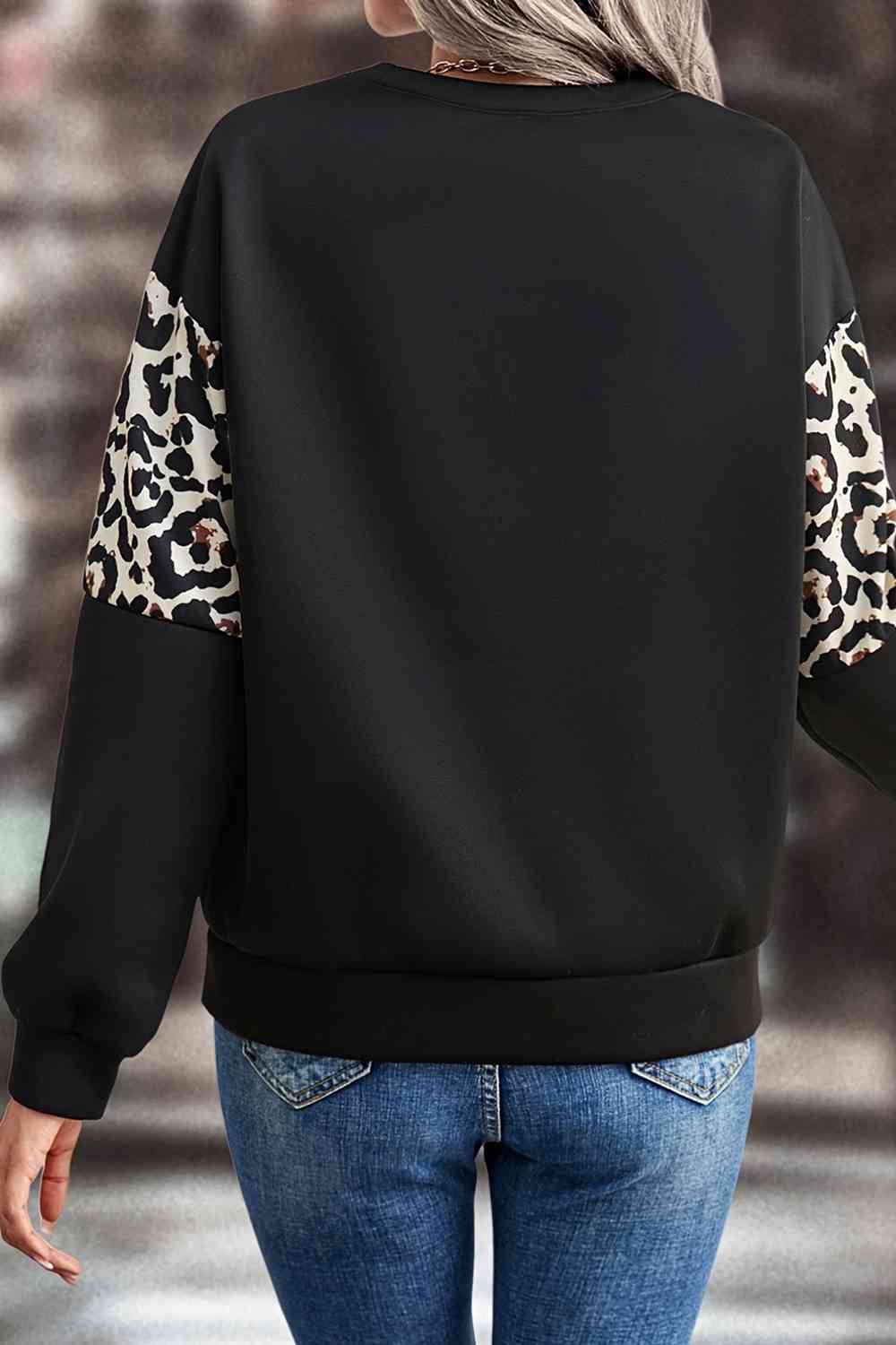 Leopard Dropped Shoulder Sweatshirt - T-Shirts - Shirts & Tops - 9 - 2024
