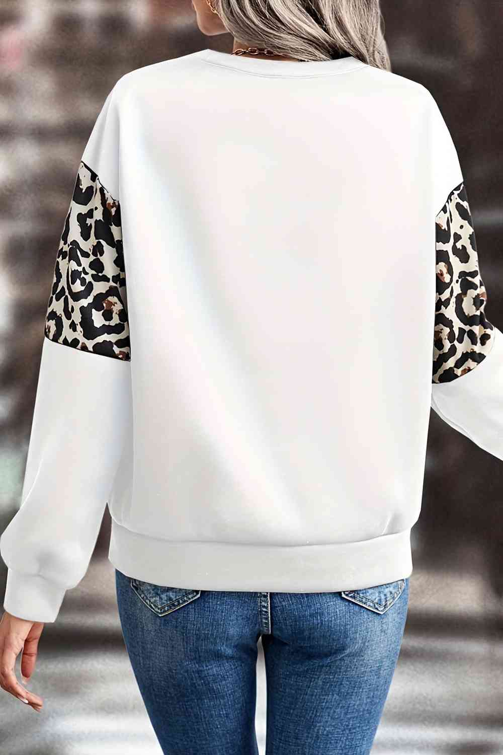 Leopard Dropped Shoulder Sweatshirt - T-Shirts - Shirts & Tops - 2 - 2024