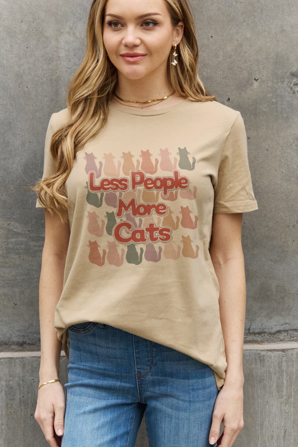 LESS PEOPLE MORE CATS Graphic Cotton Tee - T-Shirts - Shirts & Tops - 8 - 2024