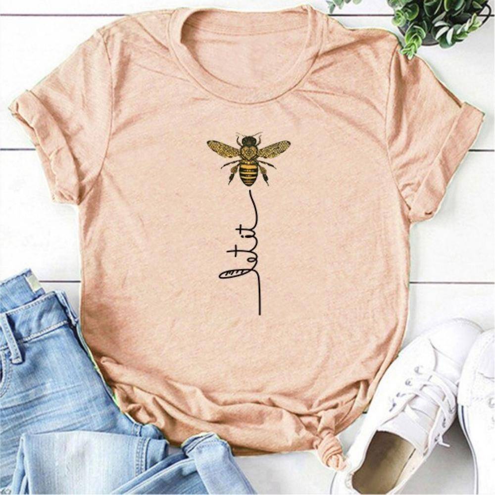Let It Bee T - Pink / S - T-Shirts - Shirts & Tops - 29 - 2024