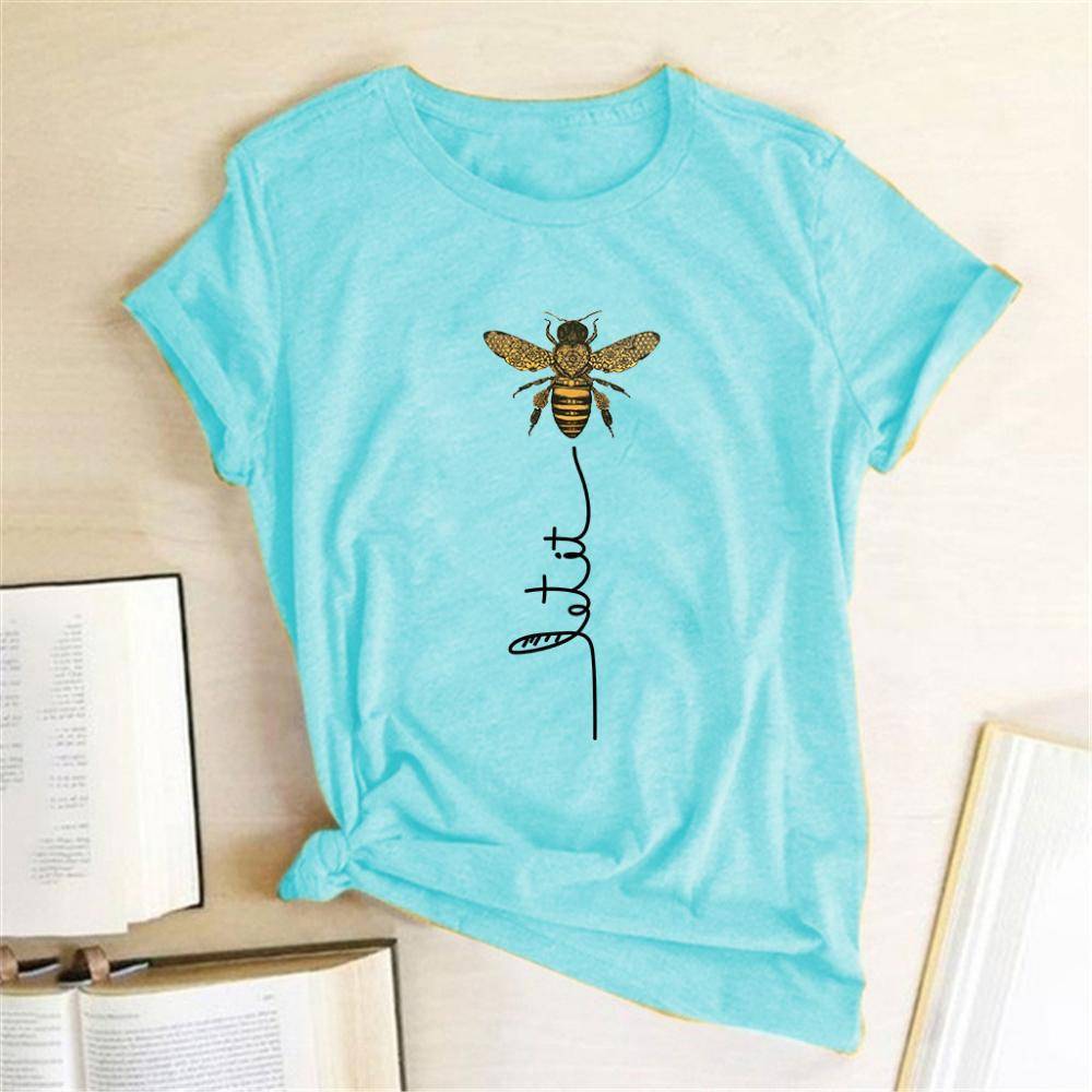 Let It Bee T - LightBlue / S - T-Shirts - Shirts & Tops - 18 - 2024