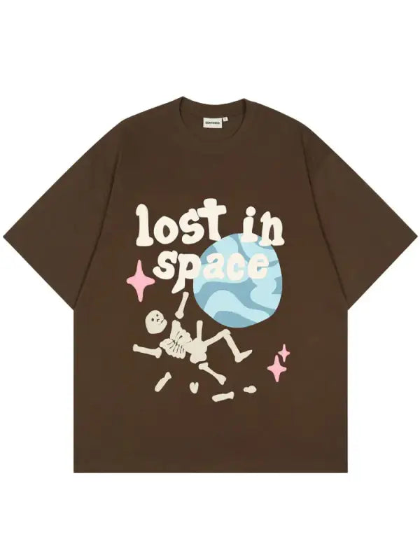 ’Lost In Space’ Skeleton T-Shirts - Brown / 2XL - T-Shirts - Shirts & Tops - 3 - 2024