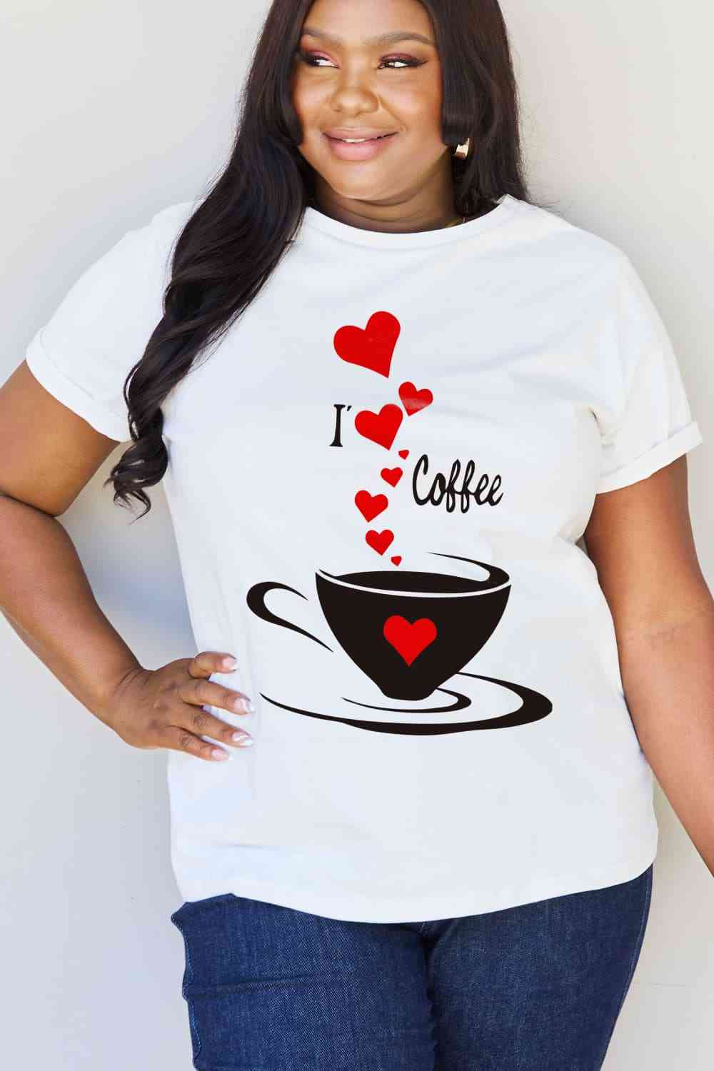 I LOVE COFFEE Graphic Cotton Tee - T-Shirts - Shirts & Tops - 3 - 2024