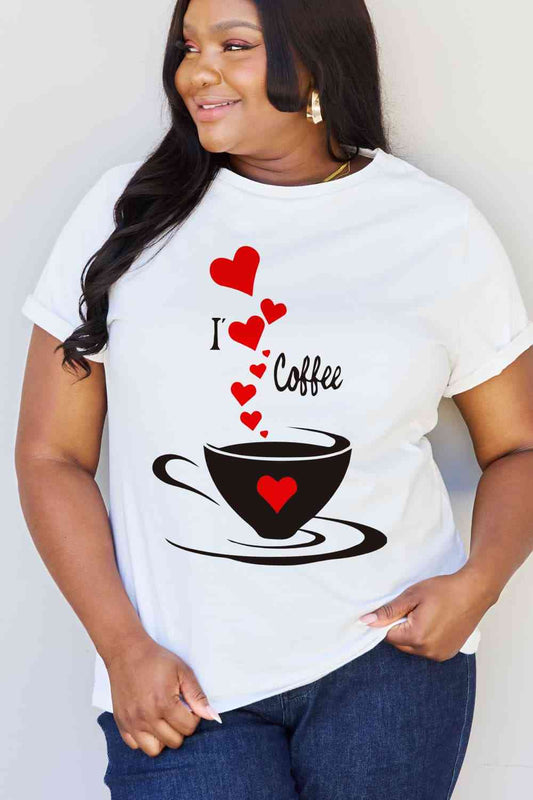 I LOVE COFFEE Graphic Cotton Tee - T-Shirts - Shirts & Tops - 1 - 2024