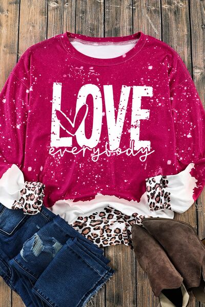 LOVE EVERYBODY Leopard Round Neck Sweatshirt - T-Shirts - Shirts & Tops - 6 - 2024
