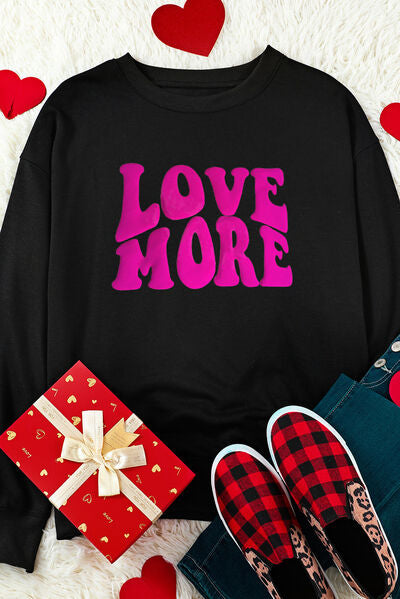 LOVE MORE Round Neck Sweatshirt - T-Shirts - Shirts & Tops - 3 - 2024