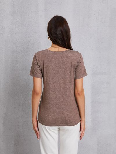 LOVE V-Neck Short Sleeve T-Shirt - T-Shirts - Shirts & Tops - 2 - 2024