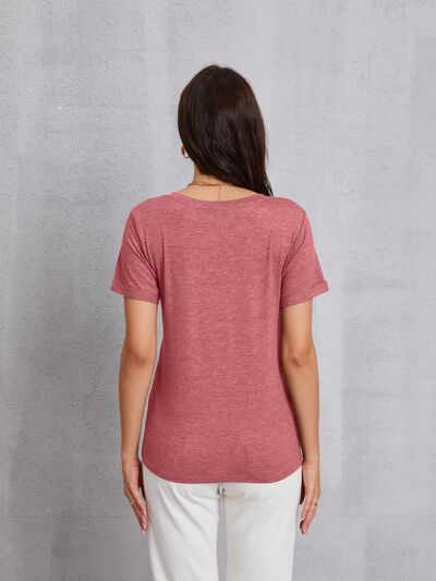 LOVE V-Neck Short Sleeve T-Shirt - T-Shirts - Shirts & Tops - 14 - 2024