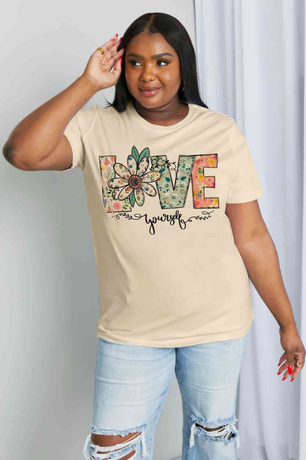 LOVE YOURSELF Graphic Cotton Tee - T-Shirts - Shirts & Tops - 6 - 2024