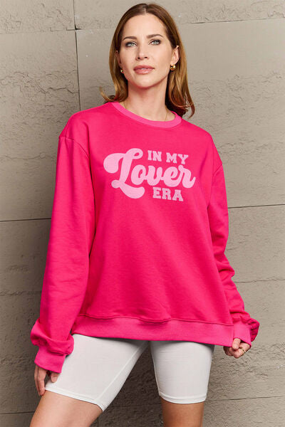 IN MY LOVER ERA Round Neck Sweatshirt - Deep Rose / S - T-Shirts - Shirts & Tops - 1 - 2024