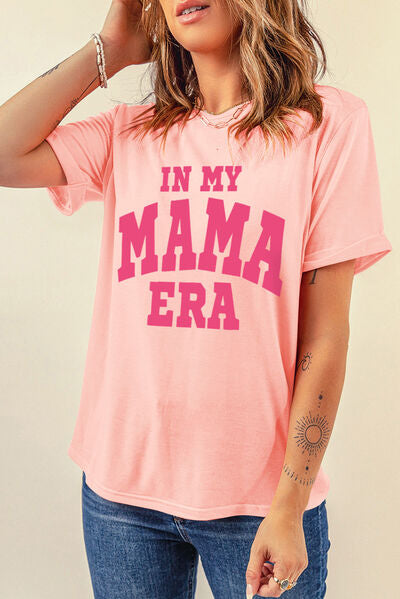 IN MY MAMA ERA Round Neck T-Shirt - Blush Pink / S - T-Shirts - Shirts & Tops - 1 - 2024