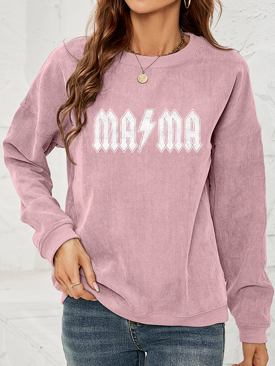 MAMA Graphic Dropped Shoulder Sweatshirt - T-Shirts - Shirts & Tops - 3 - 2024