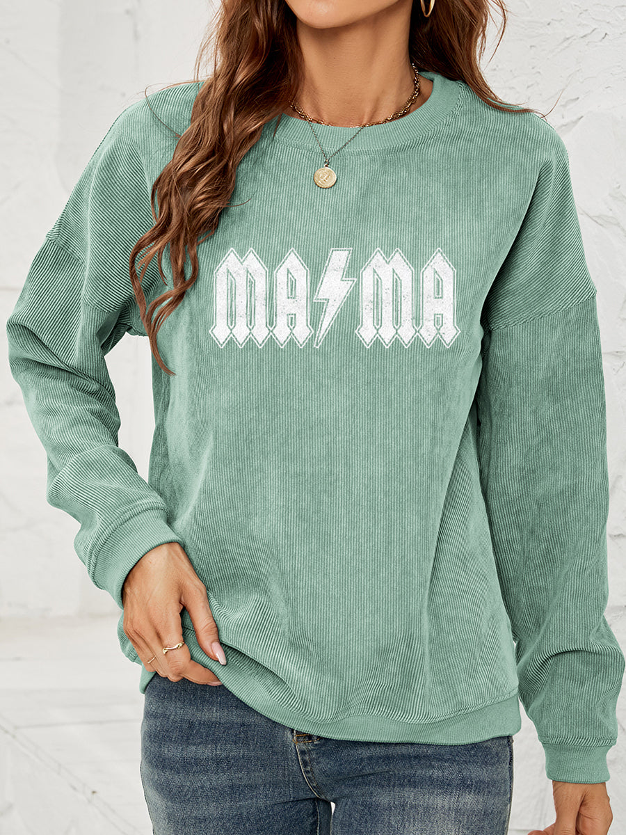 MAMA Graphic Dropped Shoulder Sweatshirt - T-Shirts - Shirts & Tops - 5 - 2024