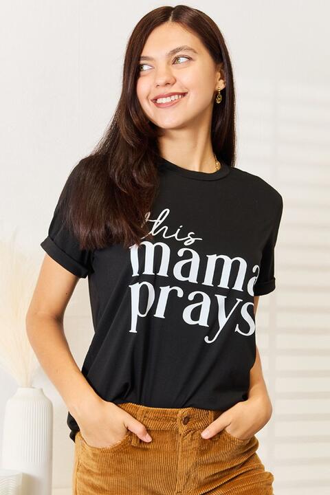 THIS MAMA PRAYS Graphic T-Shirt - Black / S - T-Shirts - Shirts & Tops - 1 - 2024