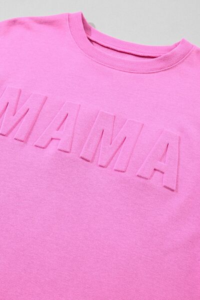 MAMA Round Neck Dropped Shoulder Sweatshirt - T-Shirts - Shirts & Tops - 4 - 2024
