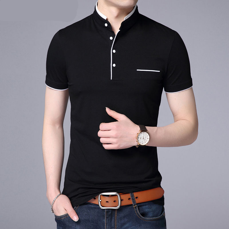 Mandarin Collar Active Shirt - Black / 4XL - T-Shirts - Shirts & Tops - 8 - 2024