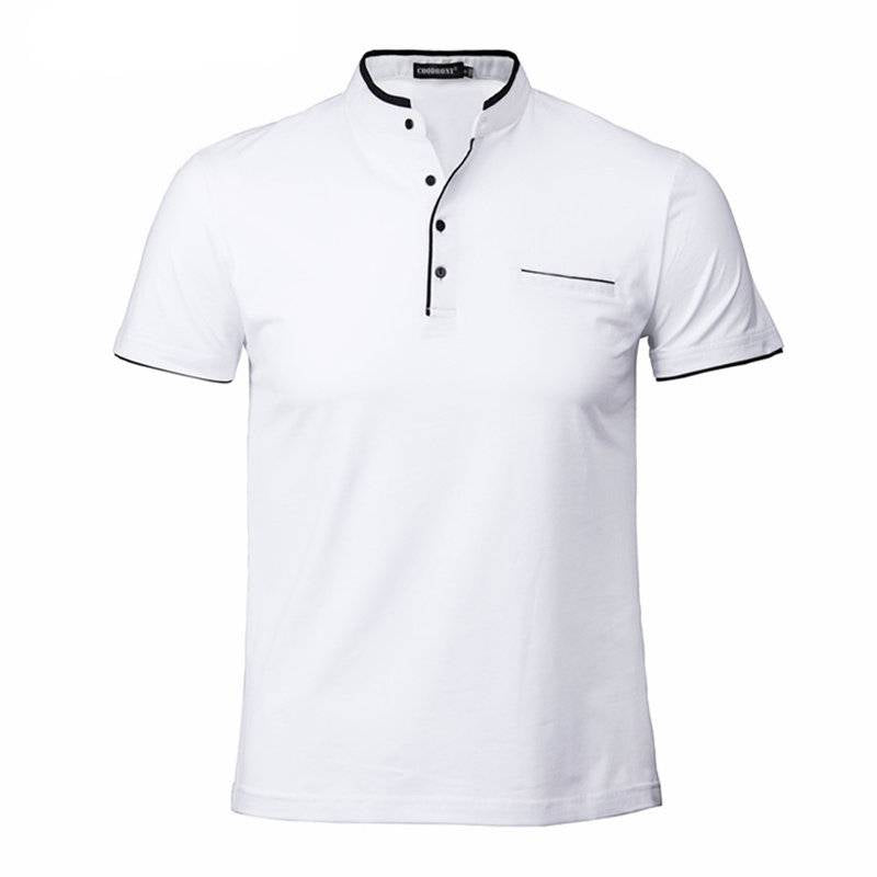 Mandarin Collar Active Shirt - White / 4XL - T-Shirts - Shirts & Tops - 6 - 2024