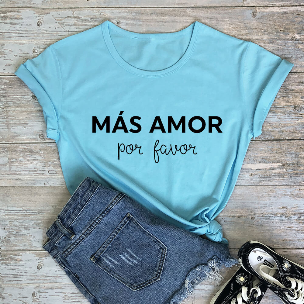 Mas Amor Por Favor - Light blue / XXL - T-Shirts - Shirts & Tops - 22 - 2024