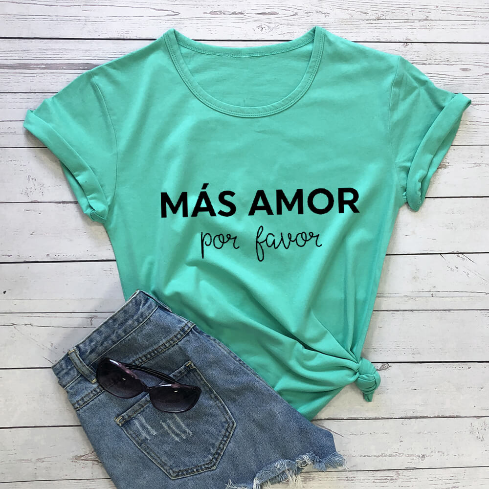 Mas Amor Por Favor - Light Green / XXL - T-Shirts - Shirts & Tops - 24 - 2024