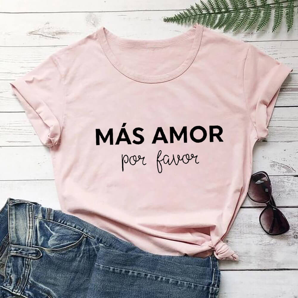 Mas Amor Por Favor - Light Pink / XXL - T-Shirts - Shirts & Tops - 34 - 2024