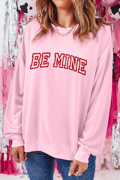 BE MINE Round Neck Sweatshirt - Pink / S - T-Shirts - Shirts & Tops - 1 - 2024