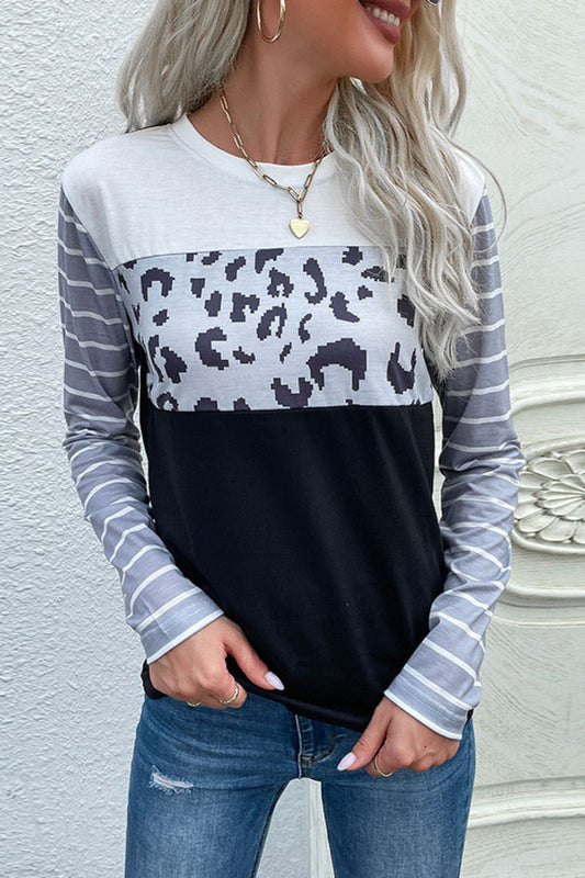 Mixed Print Round Neck Tee Shirt - T-Shirts - Shirts & Tops - 1 - 2024