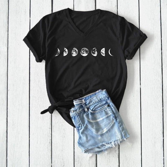 Moon Phase T-Shirt - Black / S - T-Shirts - Shirts & Tops - 10 - 2024