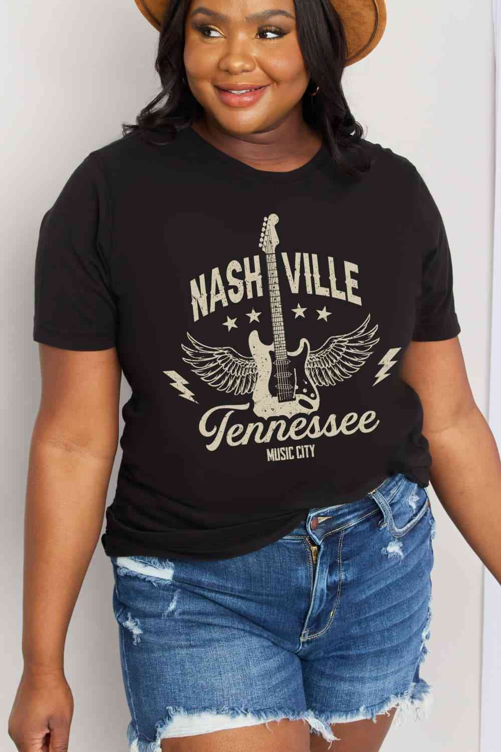 NASHVILLE TENNESSEE MUSIC CITY Graphic Cotton Tee - T-Shirts - Shirts & Tops - 10 - 2024