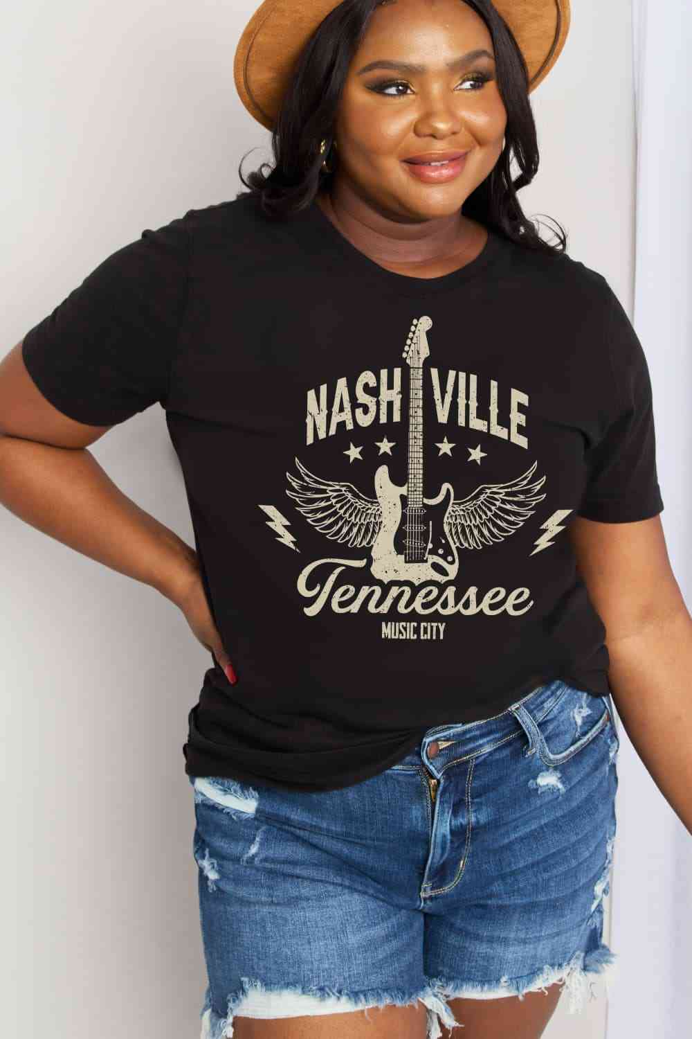 NASHVILLE TENNESSEE MUSIC CITY Graphic Cotton Tee - T-Shirts - Shirts & Tops - 9 - 2024