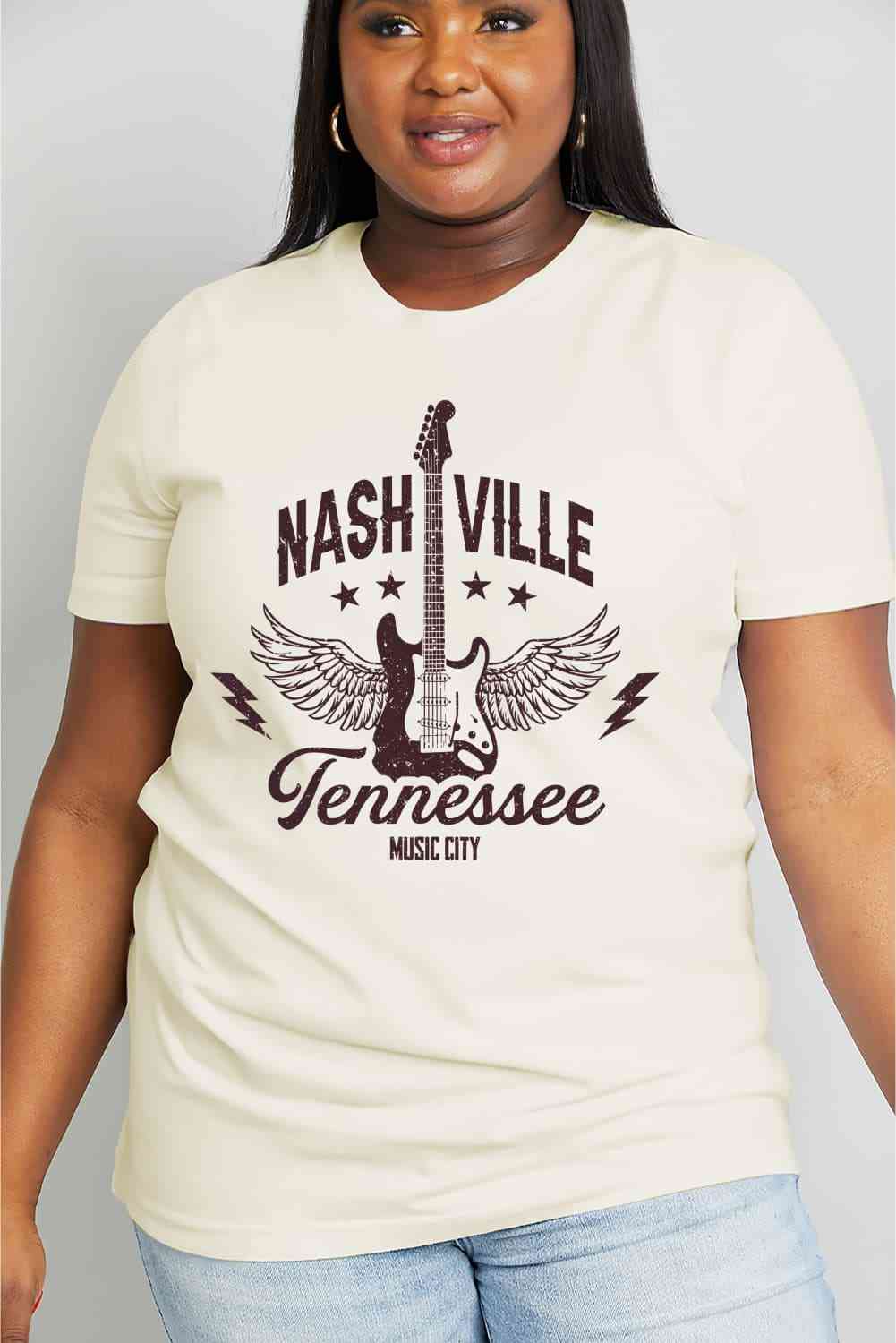 NASHVILLE TENNESSEE MUSIC CITY Graphic Cotton Tee - T-Shirts - Shirts & Tops - 5 - 2024