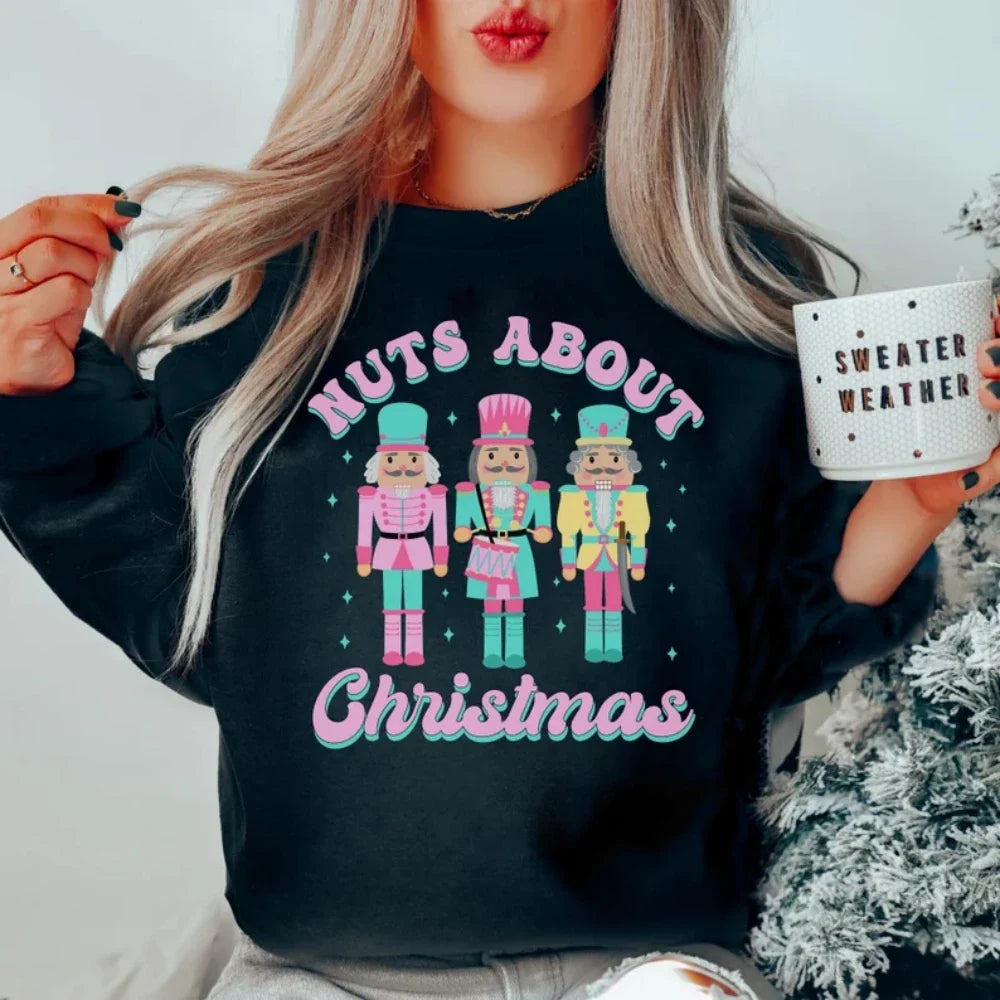 ’Nuts About Christmas’ Nutcracker Sweatshirt - Black / S - T-Shirts - Sweaters - 2 - 2024