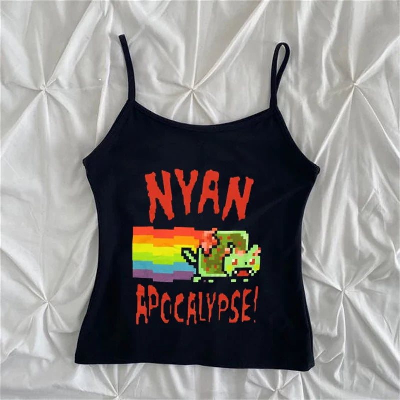 Nyan Apocalypse Harajuku Print Tee - 4 / M - T-Shirts - Shirts & Tops - 9 - 2024