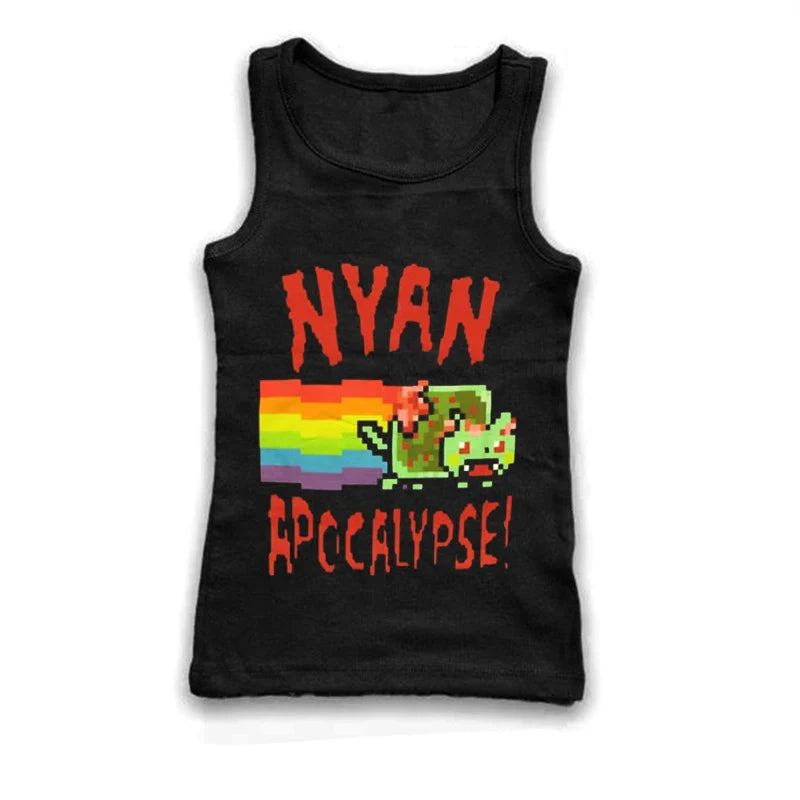 Nyan Apocalypse Harajuku Print Tee - 3 / XXL - T-Shirts - Shirts & Tops - 10 - 2024