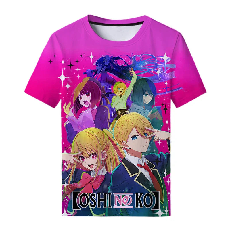Oshi No Ko Anime 3D Print T-Shirt - Casual Oversized Harajuku Fashion Tee - ETF3D20231711J / S - T-Shirts - Shirts &
