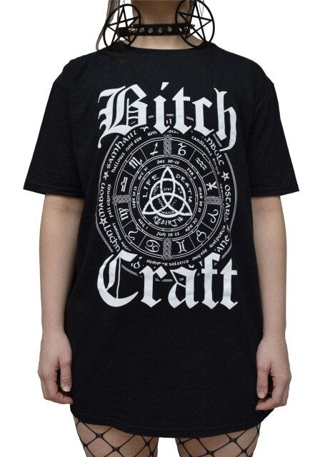 Ouija Board Inspired Tees - Black-Bitch Craft / M - T-Shirts - Clothing - 13 - 2024